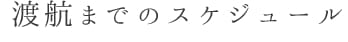 渡航までのスケジュール